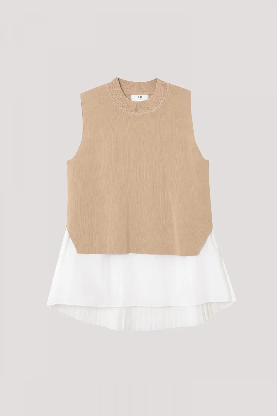 Knitted Two-Piece Pleated Top