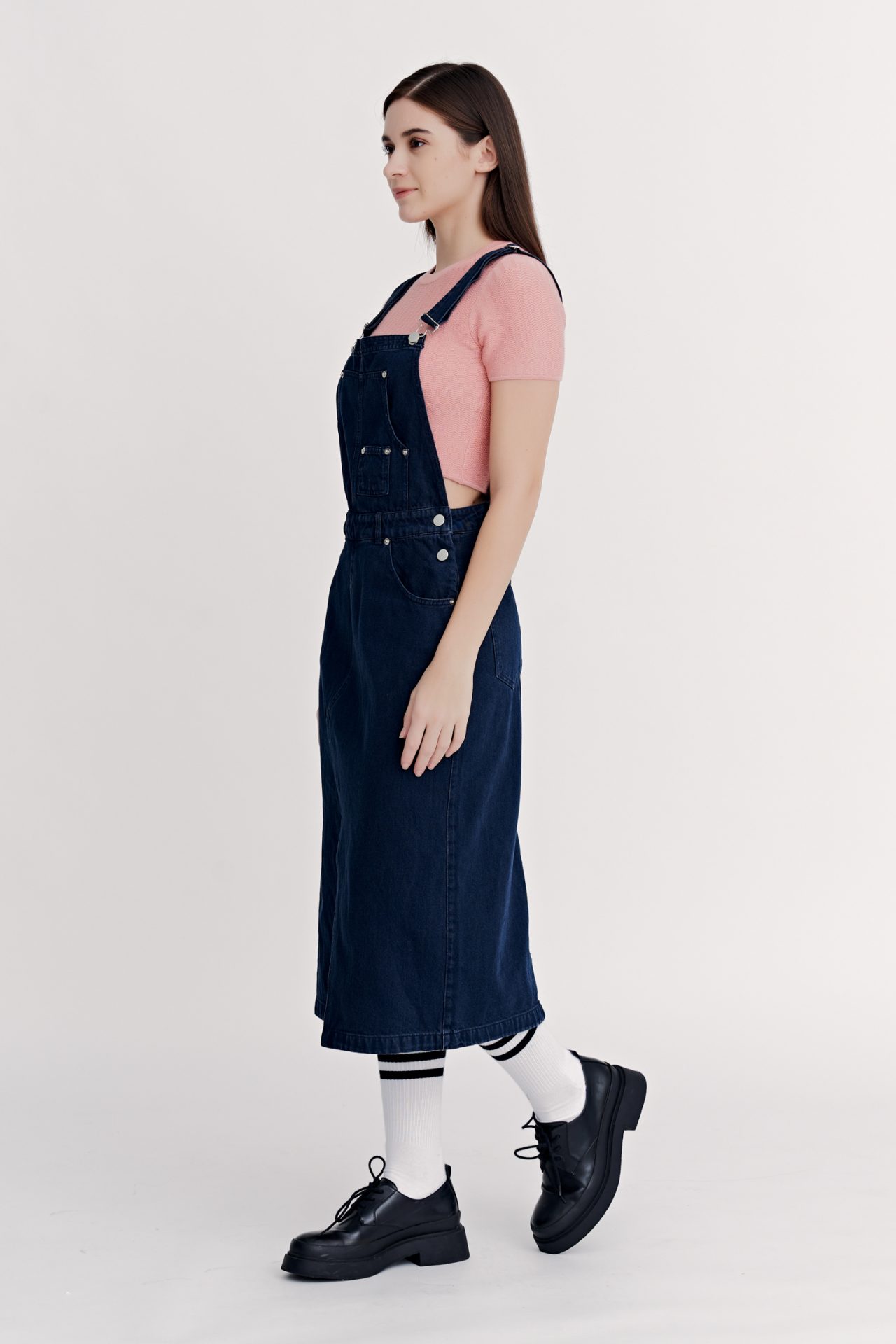 Aria Denim Overall Jumper Dress – Inherit Co.